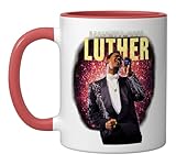 Official Luther Vandross Never Too Much Artwork Ceramic Mug, Red/White