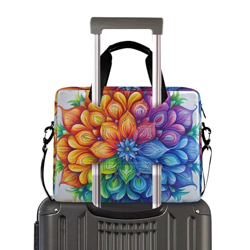 Funda Maletín para Laptop Mandala Rainbow 13 a 15.6 pulg miniatura 3