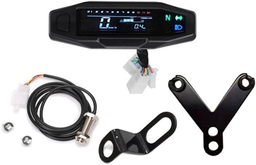 Motorcycle Odometer Gauge Motorcycle Tachometer RPM Digital Odometer Electric Injection And Carburetor Meter For Russian KR200 With Bracket