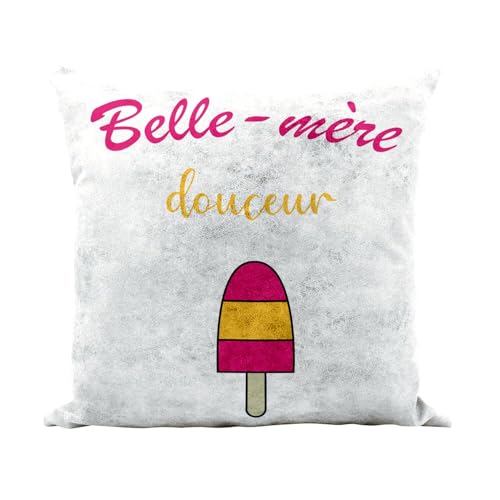 Coussin similicuir blanc lavable et résistant 40x40 cm - 2
