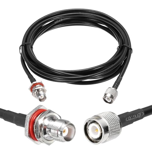QUARKZMAN 1PCS Cable Coaxial RG58 10ft/3 M, Conector TNC Macho a TNC Hembra Cable Coaxial 50 Ohm Pérdida Baja para Radio CB, Antena GPS, Radios Wi Fi, Dispositivos RF