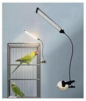 KINGYEENUO Vollspektrum LED Vogelkäfig Licht, Dimmbar & 3/9/12H Timer, 105 LED Perlen für Die Simulation der Natürlichen Umgebung, Sicher für Hakenvögel, Beleuchtung Combo Kit
