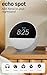 Amazon Echo Spot (newest model), Great for nightstands, offices and kitchens, Smart alarm clock with Alexa+ Early Access, Glacier White