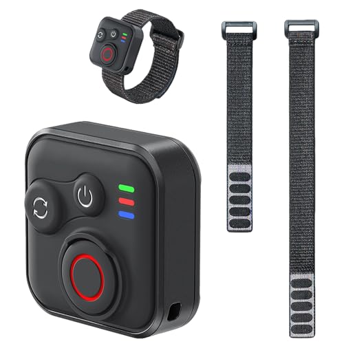 GOEDCH Mando a distancia GPS Bluetooth: alcance de 50 m, mando a distancia inteligente inalámbrico con correa de mano para cable de carga USB, resistente al agua, Bluetooth para Insta360/Hero/iOS y