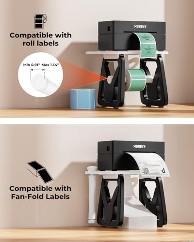 Image of MUNBYN Thermal Label Holder for Rolls and Fanfold Labels