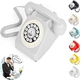 ZLPOWER Libro de visitas de audio para boda, teléfono, audio, registro de mensajes de audio, libro de invitados, estilo clásico retro, para fiestas, cumpleaños, alquileres (blanco)