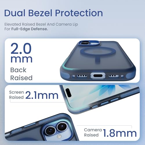 Image of CASEGEAR Bold Pro Back Cover Case Compatible with iPhone 17 | 14.8 Feet Drop Protection | Compatible with MagSafe | 360 Complete Protection | Shockproof & Scratch Resistant | Blue