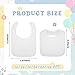 Toulite 6 Pcs White Bibs for Baby Washable Reusable Waterproof Cotton Feeder Bibs with Double Sided Design for Baby Shower Activity and Gifts