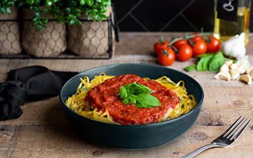 Kook Porcelain Pasta Bowl Set, For Soups And Salads, Serving Bowls, Large Capacity, Microwave & Dishwasher Safe, Set Of 4, 40 Oz (Dark Teal) #TOP2