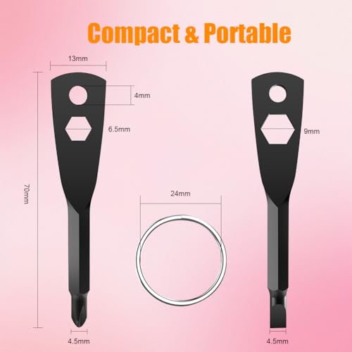 Valentines Day Gifts for Him,KUSONKEY Keychain Screwdriver Tool Gifts Stocking Stuffers for Men, 4-in-1 Screwdriver Bit with Phillips,Slotted and Hex Wrench Cool Gadgets for Him,Husband,Boyfriend,Dad