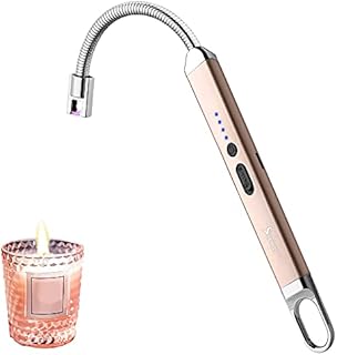 SUPRUS Lighter Rechargeable USB Lighter Arc Electric Lighetrs Candle Lighter for Camping Cooking (Gold)