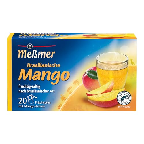Imagen de Meßmer Té país mango brasileño Té de frutas con aroma a mango 20 bolsitas de té afrutado y jugoso