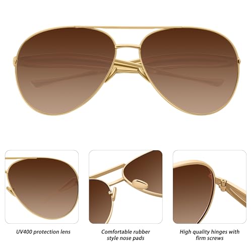Trendy Oversized Aviator Sunglasses Women Men, 70s Retro Pilot Shield Big Frame Eyewear Sun Glasses3