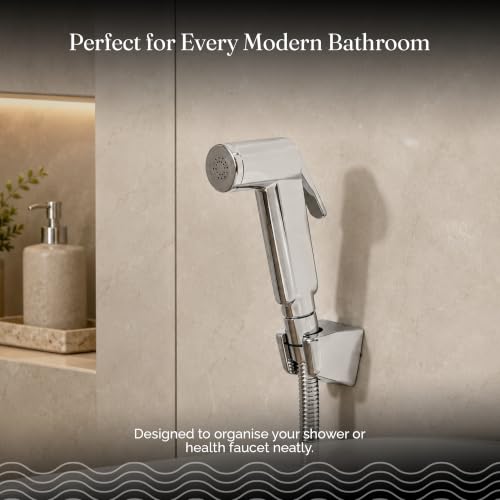 Image of JAL ABS Jet Spray Holder for Toilet | Wall Mount Hand Shower Hook