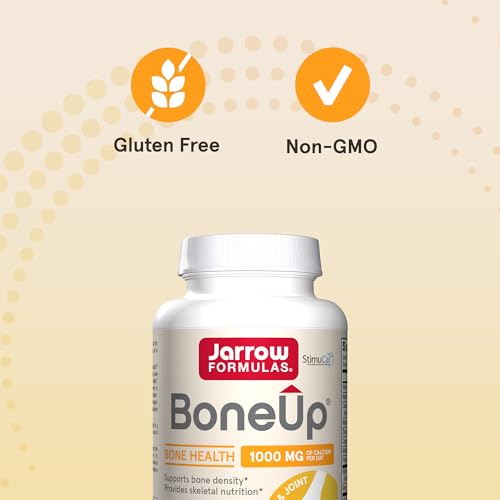 Jarrow Formulas BoneUp - 120 Capsules - 60 Servings - for Bone Support & Skeletal Nutrition - Includes Naturally Derived Vitamin D3, K2 (as MK-7) & 1000 mg Calcium - Gluten Free - Non-GMO - Image 6