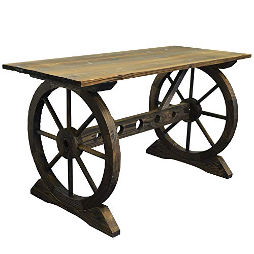 WATSONS Garden Cartwheel Table - Outdoor Solid Wood