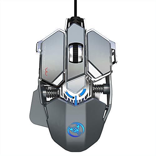 Souris de jeu filaire HXSJ J600 noire idéale pour les sessions de jeu nocturnes