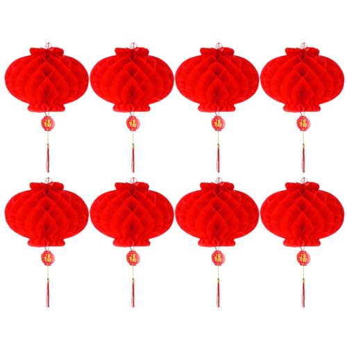 YUVKIN 8 Stück Chinesische Laternen Lampions Faltbare Wasserdichte...