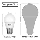 Vanke E27 Screw LED Bulb Warm White 2700K Yellow Light, 40W Equilavent, 6W Screw Golf Ball Light Bulbs, 470 Lumen, 6-Pack, Non-Dimmable - Image 3