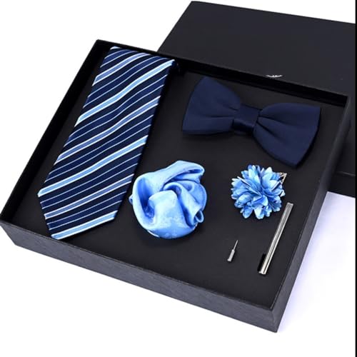 Set de corbata de moño de seda para hombre