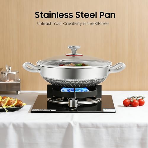 Wok rectangular doble cara con tapa 14.17 in miniatura 6
