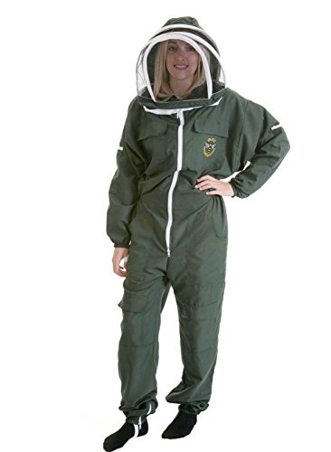 Lightweight BUZZ Beekeepers Bee suit - Colour Forest Green. Size: 4XL