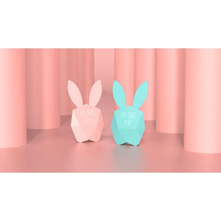 Mobility on Board Réveil Lapin Intelligent Cutie Clock - Rose Pastel