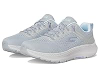 Skechers Women's Go Run Consistent 2.0 Duval Sneaker, Gray/Blue, 7