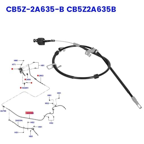 Cable freno mano trasero izquierdo con motor freno estacionamiento eléctrico para Explorer 3
