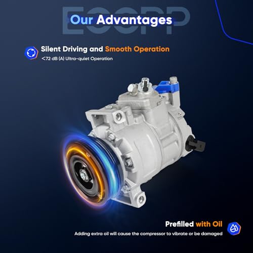 Image of ECCPP AC Compressor for Audi A4 A5 Q5 Q3 Quattro 1.8L 2.0L 3.2L 2007-2016 | Fit for Porsche Macan 2.9L 3.0L 2019-2022 Fast Cooling AC Compressor with Clutch