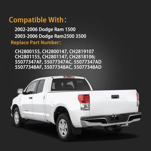 Mikafex HY234 Tail Light Assembly Compatible With 2002-2006 Dodge Ram 1500 2003-2006 Dodge Ram 2500 3500 Pickup Driver And Passenger Side Taillights Rear Brake Lamps thumb #5