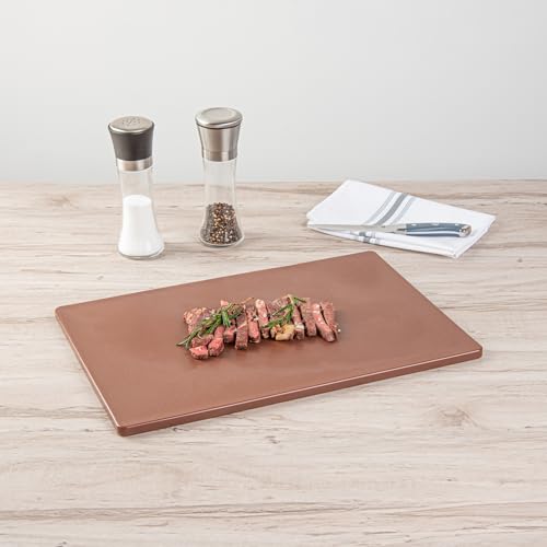 Tabla de Cortar Restaurantware-Chef 101 de 45,7 x 30,5 cm, Rectangular, Marrón, de Plástico, Antideslizante, Apta para Lavavajillas, Duradera y Sin Olores miniatura 4