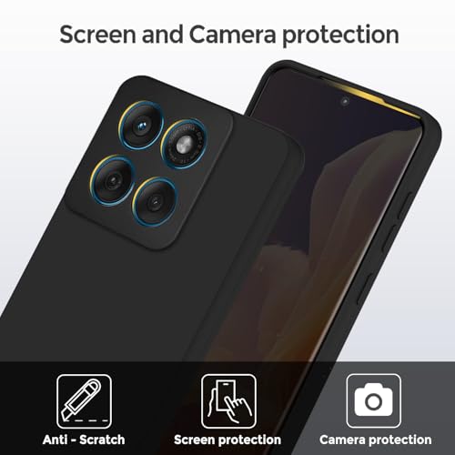 Image of SBMS Silicone Back Cover Case for Motorola Moto G67 Power 5G / Moto G57 Power 5G | Soft Micro-Fibre Lining Inside | Camera Protection Bump | Shockproof Back Cover Case for Moto G67 Power 5G (Black)
