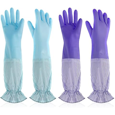 COMNICO Reusable PVC Dishwashing Gloves Cover
