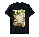 Looney Tunes Taz Groovy Retro Floral Portrait T-Shirt