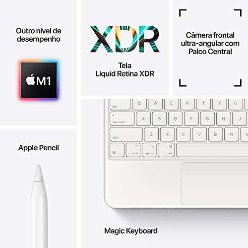 Apple iPad Pro Wi-Fi de 12,9 polegadas (Wi-Fi + Cellular, 2 TB) - Prateado 6 Apple iPad Pro Wi-Fi de 12,9 polegadas (Wi-Fi + Cellular, 2 TB) - Prateado - Imagem 6