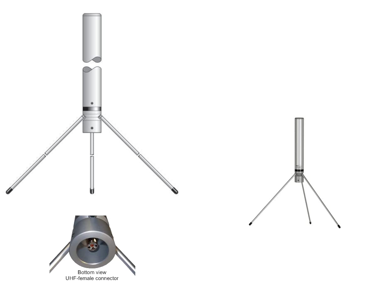 Sirio GP 108-136 lb-U: antena de avión de tierra de onda 1/4 108-136 MHz