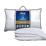 Silentnight Perfect Pillow – Adjustable Height to Suit Back, Front and Side Sleepers with Soft, Medium and Firm Support – Machine Washable and Hypoallergenic Hotel Quality Luxury Bed Pillow, White