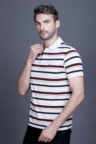 Image of GODFREY Men Cotton Regular Fit Polo Neck t Shirt Half Sleeve Size - Extra Large (XL / 42), Brown