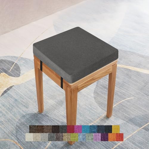 Lsjoaw 座布団 クッション 50X50X3CM 高反発 クッション 四角 ロック 座蒲 正座 スクエア タイプ 椅子 カバー取り外し可能 無地 洗える リビング ダイニング カラー21