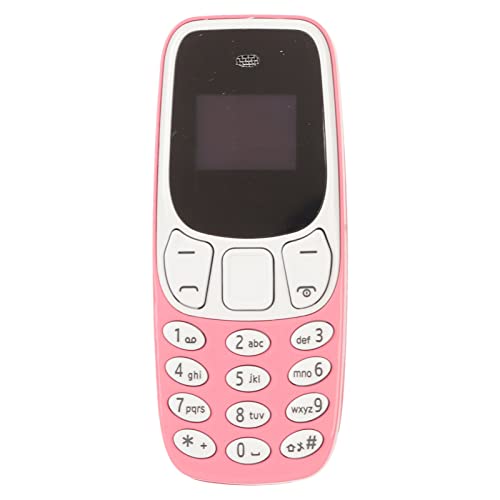 Kleinste Telefoon, GSM Mini Mobiele Telefoon met Dubbele Simkaart voor Kinderen (Roze)