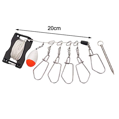 Trava com clipe de peixe, isca de pesca ao ar livre, fivela de trava de aço inoxidável, gancho de tr