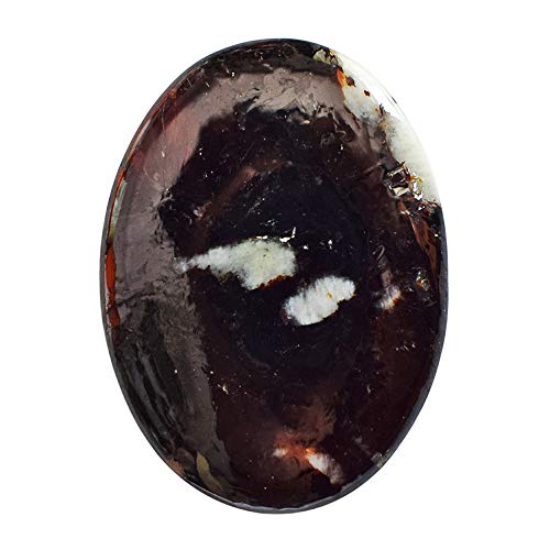 Astrophyllite cabochon ovale dos plat pierre précieuse création bijoux 36x26mm