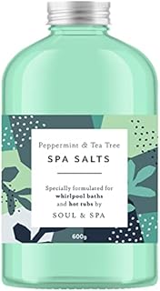 Peppermint & Tea Tree Spa Salts For Hot Tub & Whirlpool Bath - Crystals Fragrance - 600gr