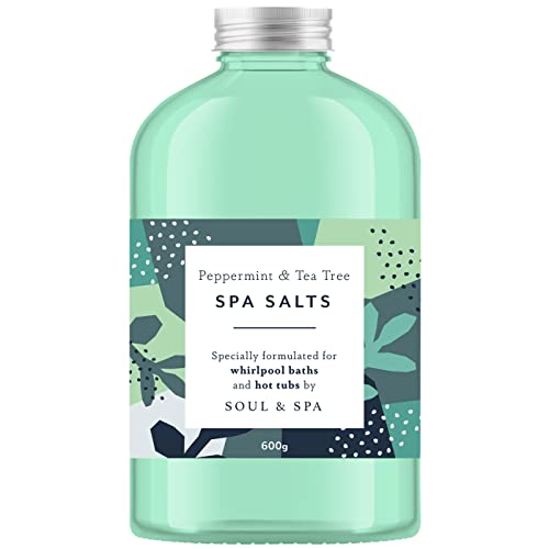 Menta piperita & Tea Tree Spa Sali per vasca idromassaggio e vasca idromassaggio - Cristalli Fragranza - 600gr