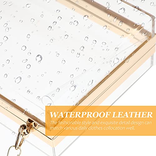 OSALADI Bolsa de acrílico transparente bolsa transversal mini bolsa quadrada portátil bolsa de festa