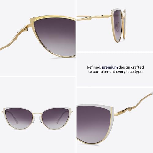 Image of Vincent Chase By Lenskart | Full Rim Cateye | Fashion Essentials | Branded and Stylish Sunglasses | 100% Uv Protected | Women | Large | Vc S15795