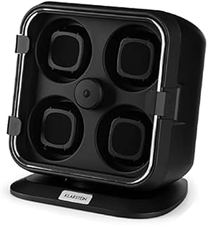 Klarstein Uhrenbeweger für 4 Uhren, Automatik-Uhrenbeweger für Damen & Herren, Uhrenbeweger für Automatikuhren, Leiser Automatischer Uhrenbeweger, Watch Winder mit LED-Beleuchtung, 3 Rotationen