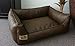 Hundebettenmanufaktur Hundebett Hundesofa Schlafplatz aus Kunstleder 105 cm x 80 cm Braun für Hunde