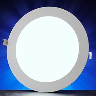 Auraglow 12w LED Circle Slim Panel Downlight Office Ceiling Light - Cool White 6500K - 900 Lumens - 62w EQV - 170mm